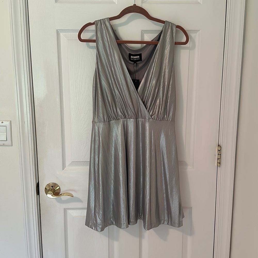 Brand new with tags! BB Dakota mini silver dress.